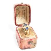EDWARDIAN 18CT GOLD SAPPHIRE & DIAMOND RING