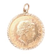 MOUNTED 2003 HALF SOVEREIGN PENDANT