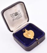 HALLMARKED 9CT GOLD FOOTBALL MEDAL BADGE 1931