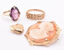 COLLECTION OF 9CT GOLD JEWELLERY