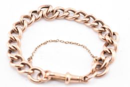 HALLMARKED 9CT GOLD CURB LINK CHAIN BRACELET