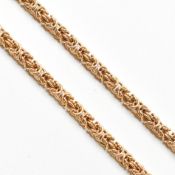 PORTUGUESE 19.2CT GOLD BYZANTINE CHAIN NECKLACE