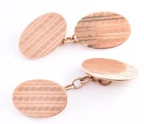 PAIR OF HALLMARKED 9CT GOLD CUFFLINKS