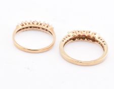 TWO HALLMARKED 9CT GOLD & GEM SET RINGS