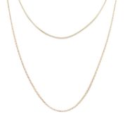 TWO HALLMARKED 9CT GOLD CHAIN NECKLACES