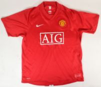 MANCHESTER UNITED - OFFICIAL MAN UNITED 2007-09 HOME KIT SHIRT