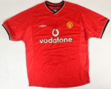 MANCHESTER UNITED - OFFICIAL MAN UTD 2000-02 HOME KIT SHIRT
