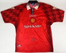 MANCHESTER UNITED - OFFICIAL MAN UTD 1997-98 HOME KIT SHIRT