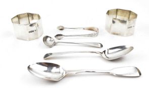 COLLECTION OF 19TH & 20TH CENTURY SILVER TABLE & FLATWARES