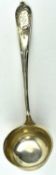 A 19TH CENTURY GERMAN 800 SILVER SOUP LADLE