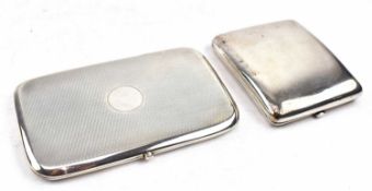 TWO GEORGE V HALLMARKED SILVER CIGARETTE CASES