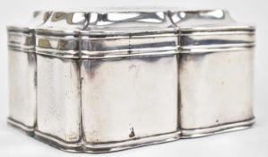 AN EARLY 20TH CENTURY CONTINENTAL SILVER JEWELLERY CASKET BOX