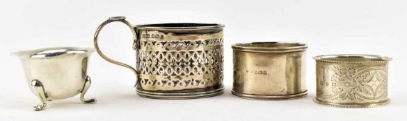 COLLECTION OF FOUR HALLMARKED SILVER PIECES