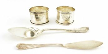 COLLECTION OF FOUR HALLMARKED SILVER TABLE WARE PIECES