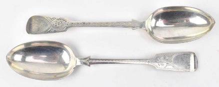 PAIR OF VICTORIAN HALLMARKED SILVER TABLESPOONS
