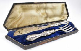 CASED VICTORIAN HALLMARKED SILVER SERVING SET