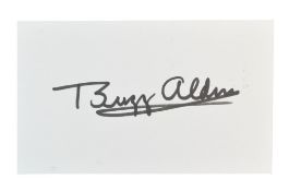 BUZZ ALDRIN - MOON WALKER - APOLLO 11 - AUTOGRAPH ON INDEX CARD