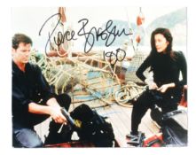 PIERCE BROSNAN & MICHELLE YEOH - TOMORROW NEVER DIES (1997) SIGNED 8X10