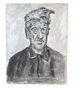 RICHARD BAZLEY (B.1962) - 'DAVID LYNCH 2' - MIXED MEDIA PAINTING