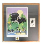 BATMAN - BOB KANE (1915-1998) - BATMAN SKETCH & SIGNED LIMITED EDITION PRINT