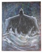 THE IRON GIANT - ORIGINAL PAINTING ON CANVAS BY RICHARD BAZLEY