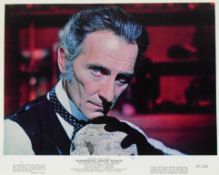 FRANKENSTEIN CREATED WOMAN (1967) - PETER CUSHING SIGNED LOBBY CARD