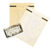 CRICKET - INDIAN CRICKET TEAM 1967 SIGNED TEAMSHEET