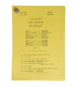 THE GOODIES (BBC 1970-1982) – ORIGINAL CAMERA SCRIPT