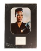 JAMES BOND 007 - GRACE JONES - AUTOGRAPHED DISPLAY