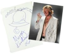 KEITH LEMON - LEIGH FRANCIS - SKETCH & SIGNED PHOTO - AFTAL