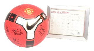 MANCHESTER UNITED - 2007/2008 SQUAD SIGNED FOOTBALL