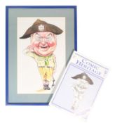 BENNY HILL - ROBERTSON (CARTOONIST) - ORIGINAL PUBLISHED CARICATURE CARTOON