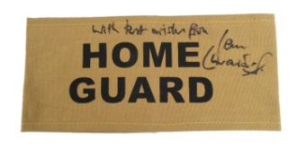 DAD'S ARMY (BBC SITCOM) - IAN LAVENDER SIGNED ARMBAND