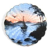 NORWEGIAN SILVER ENAMEL BROOCH PIN