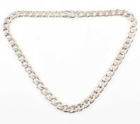 HALLMARKED SILVER CURB LINK CHAIN NECKLACE