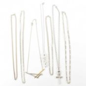 COLLECTION OF SILVER NECKLACES