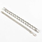 TWO SILVER BRACELETS