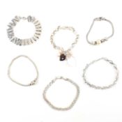 COLLECTION OF SILVER BRACELETS