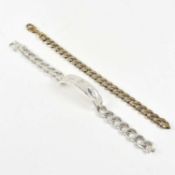 TWO SILVER BRACELETS