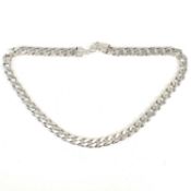 ITALIAN HALLMARKED SILVER CURB LINK CHAIN NECKLACE