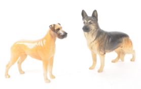 BESWICK - TWO 20TH CENTURY PORCELAIN DOG FIGURINES