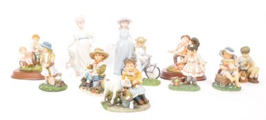 THE LEONARDO COLLECTION - ELEVEN 20TH CENTURY ASSORTED FIGURINES