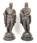 TWO 20TH CENTURY ROMAN FIGURE SCULPTURES
