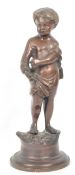 20TH CENTURY BRONZE SCULPTURE OF A YOUNG BOY