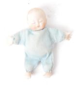 20TH CENTURY MINIATURE BISQUE STAMPED BABY DOLL