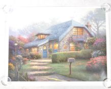THOMAS KINKADE (1958 - 2012) - 2002 'LILAC COTTAGE' SIGNED PRINT