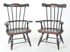 20TH CENTURY PAPER MACHE COMBE BACK WINDSOR CHAIR