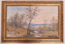 JOHN MACWHIRTER (1839-1911) - LANDSCAPE OIL ON CANVAS