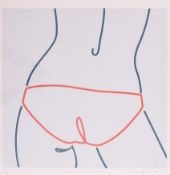 LUCIE BENNETT (B. 1972) - RED SILK KNICKERS, 2012