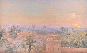 BOB BROWN (20TH CENTURY) - DAWN, MARRAKECH